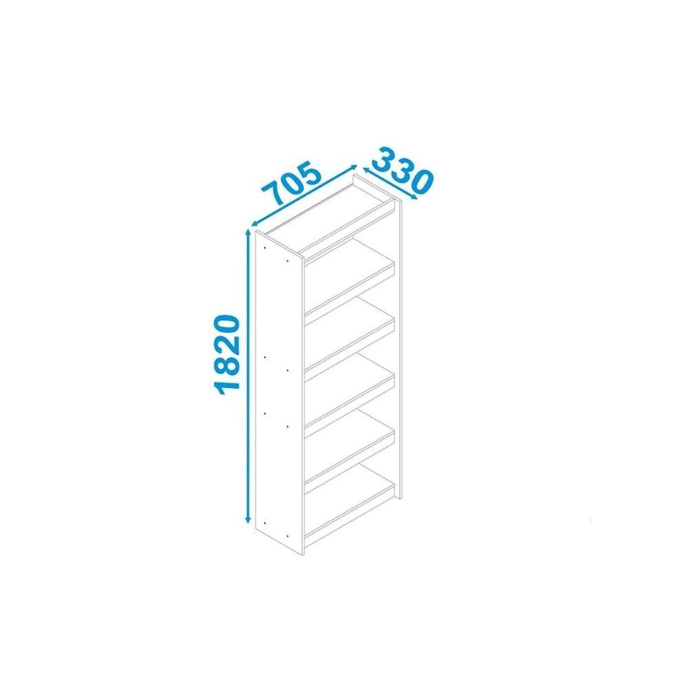 Estante Livreiro De Escritório Bl14 C 4 Prateleiras Branco Brv Madeiramadeira 1555