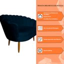 Ver imagem 6 de Namoradeira Pétala 2 Lugares Decorativa Veludo Azul Marinho - Montanaris Decor MD MONTANARIS DECOR