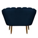 Ver imagem 4 de Namoradeira Pétala 2 Lugares Decorativa Veludo Azul Marinho - Montanaris Decor MD MONTANARIS DECOR