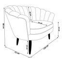 Ver imagem 5 de Namoradeira Pétala 2 Lugares Decorativa Veludo Azul Marinho - Montanaris Decor MD MONTANARIS DECOR