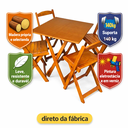 Ver imagem 6 de Kit 5 Conjuntos Dobráveis 70x70 com 5 Mesas e 20 Cadeiras Mel