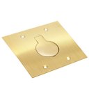 Ver imagem 2 de Kit Placa 1 Posto Tomada 4x4 Latão + Tomada Piso 2p T 10a Branca