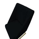 Ver imagem 3 de Cadeira para Sala de Jantar Ana Base de Ferro Suede Preto D'classe Decor