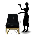 Ver imagem 5 de Cadeira para Sala de Jantar Ana Base de Ferro Suede Preto D'classe Decor