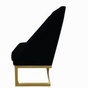 Ver imagem 2 de Cadeira para Sala de Jantar Ana Base de Ferro Suede Preto D'classe Decor