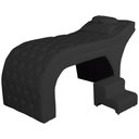 Ver imagem 1 de Maca Estofada Estética Capitonê 80 Cm Suede Preto - Fm