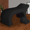 Ver imagem 5 de Maca Estofada Estética Capitonê 80 Cm Suede Preto - Fm