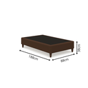 Ver imagem 3 de Base Box Marrom Solteiro