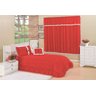Cortina Esplendore 2,00M x 1,70M para Varão Simples - Vermelho - 1