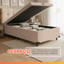 Ver imagem 6 de Base Cama Box Baú Solteiro 79x198x41cm Bege Suede Veludo Prince