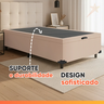 Base Cama Box Baú Solteiro 79x198x41cm Bege Suede Veludo Prince - 5