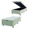 Base Cama Box Baú Solteiro 79x198x41cm Bege Suede Veludo Prince - 1