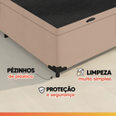 Ver imagem 7 de Base Cama Box Baú Solteiro 79x198x41cm Bege Suede Veludo Prince