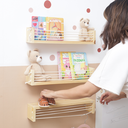 Ver imagem 2 de Kit 2 Prateleiras de Madeira Infantil 50cm – Porta Livros e Brinquedos de Parede Tricomix