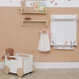 Kit 2 Prateleiras de Madeira Infantil 50cm – Porta Livros e Brinquedos de Parede Tricomix - 3
