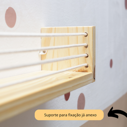 Kit 2 Prateleiras de Madeira Infantil 50cm – Porta Livros e Brinquedos de Parede Tricomix - 5