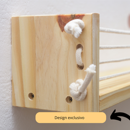 Kit 2 Prateleiras de Madeira Infantil 50cm – Porta Livros e Brinquedos de Parede Tricomix - 4