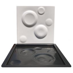Forma 3D Gesso e Cimento ABS - Luas 50x50 - 6