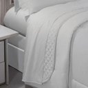Ver imagem 3 de Jogo de Cama Solteiro Vida Bela Branco 3 Peças - Percal 200