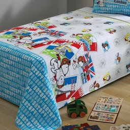 Jogo de Cama Solteiro Snoopy 3 peças - 100% Algodão - Dohler - 7 Jogo de Cama Solteiro Snoopy 3 peças - 100% Algodão - Dohler - 7