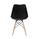 Ver imagem 4 de Kit 4 Cadeiras Saarinen Dsw Estofada Base Madeira Sala Cozinha Jantar La Mobilia