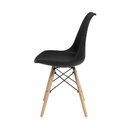 Ver imagem 3 de Kit 4 Cadeiras Saarinen Dsw Estofada Base Madeira Sala Cozinha Jantar La Mobilia