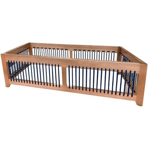 Mesa de Centro Saibi Ozki 150 Cm Madeira Eucalipto Cedro Corda Plana Azul