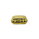 Ver imagem 1 de Porta Joias Organizador de Relógio Brincos Colar Biju Dourado - 5x13x10cm