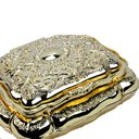 Ver imagem 3 de Porta Joias Organizador de Relógio Brincos Colar Biju Dourado - 5x13x10cm