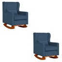Ver imagem 1 de Kit 2 Poltrona Aurora Balanço Vovo Suede Royal - Fm