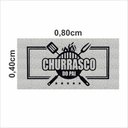 Ver imagem 2 de Tapete Capacho Churrasco do Pai 80x40 Prata para Decoração.