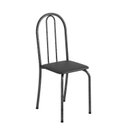 Ver imagem 4 de Conjunto de Mesa Tubular 62 100x60cm Tampo em Mdfcom 4 Cadeiras Ane B Preto/Liso/Martelado Prata