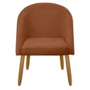 Ver imagem 3 de Kit 2 Banqueta Poltrona Lua Bouclê Ideal para Sala Penteadeira ou Salão:terracota