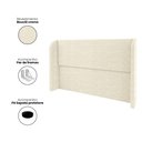 Ver imagem 2 de Cabeceira Casal Estofada Ideal para Cama King 190cm Bouclé - Creme