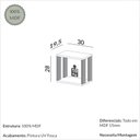 Ver imagem 3 de Nicho Retangular 100% Mdf Industrial F27 Freijó/preto - Dalla Costa