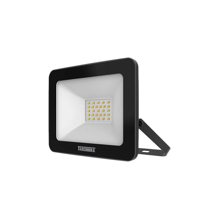 Refletor Taschibra TR Led 30 Slim 30W Preto 6500K Luz Branca Bivolt