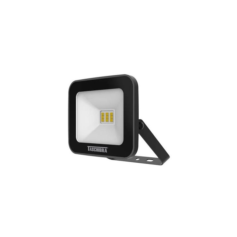 Refletor Taschibra TR Led 10 Slim 10W Preto 6500K Luz Branca Bivolt