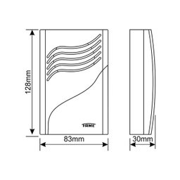 Campainha Musical Com Fio Fame Sobrepor Branca Bivolt - 2