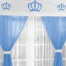 Cortina De Quarto Coroa Azul Turquesa - 2
