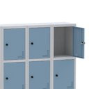Ver imagem 7 de Roupeiro Aço Linha Light 16 Portas - GR304-16 Cinza-Azul Dali
