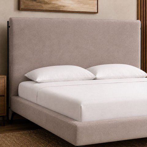 Cabeceira para Cama Box Casal 158cm Almeria Veludo Nobre Avelã - Sallar Home
