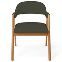 Ver imagem 3 de Kit 04 Cadeiras de Jantar e Estar Living Estofada Nadja L02 Linho Verde Musgo - Lyam Decor