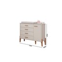 Ver imagem 2 de Comoda Infantil Quarto de Bebê Iris Retro - Pés de Madeira:off White