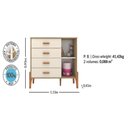 Ver imagem 4 de Comoda Infantil Quarto de Bebê Iris Retro - Pés de Madeira:off White
