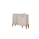 Ver imagem 3 de Comoda Infantil Quarto de Bebê Iris Retro - Pés de Madeira:off White