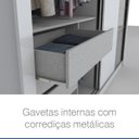 Ver imagem 6 de Guarda-Roupa Casal com Espelho 2 Portas de Correr Dakar Henn