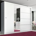 Ver imagem 1 de Guarda-Roupa Casal com Espelho 2 Portas de Correr Dakar Henn