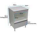 Ver imagem 2 de Balcão Multiuso Cozinha para Cooktop Micro/forno 100% Mdf Cor:branco