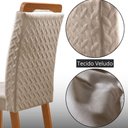 Ver imagem 4 de Mesa de Jantar Olimpia 4 Lugares Quadrada MDF 90cm Creme Moderna