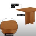 Ver imagem 6 de Mesa de Jantar Olimpia 4 Lugares Quadrada MDF 90cm Creme Moderna